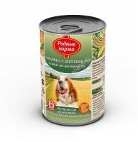 РОДНЫЕ КОРМА 410 г консервы для собак баранина с потрошками в желе по-восточному 
