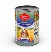 РОДНЫЕ КОРМА 410 г консервы для собак ягненок с рисом по-кавказски 