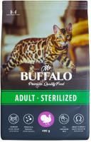 MR.BUFFALO STERILIZED 400 г сухой корм для кошек индейка 