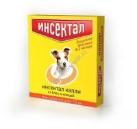 ИНСЕКТАЛ 4-10 кг капли от блох и клещей для собак 