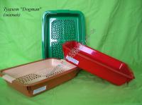 DOGMAN 35х25х5 см туалет для кошек с сеткой малый 