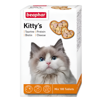 BEAPHAR Kitty`s Cheese 180 таблеток витаминизированное лакомство для кошек с сыром  BEAPHAR Kitty`s Cheese 180 таблеток витаминизированное лакомство для кошек с сыром