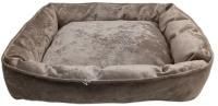 HOMEPET Plush 50 см х 45 см х 15 см лежак латте квадрат для домашних животных