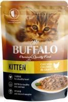 MR.BUFFALO KITTEN 85 г пауч влажный корм для котят нежный цыпленок в соусе 