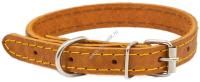HOMEPET Ромбы 15 мм 27-37 см ошейник для собак кожаный простроченный с тиснением янтарь
