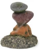 HOMEFISH Пирамида из камней 14,2 см х 12,3 см х 14,7 см грот для аквариума