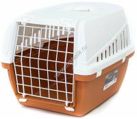 SAVIC Переноска TROTTER-1 49х33х30см металлическая дверка белый/коричневый 