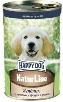 HAPPY DOG Natur Line 410 г консервы для щенков ягненок с печенью, сердцем и рисом  