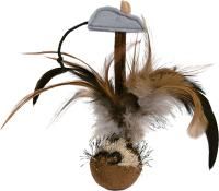 Игрушка, для кошки "Мяч-неваляшка" плюш, со звуком, 15см,разноцветный