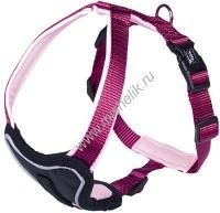 NOBBY CLASSIC PRENO COMFORT грудь 45-50 см ширина 25 мм шлейка для собак нейлон малиновая розовая 