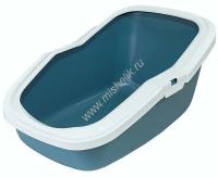 SAVIC ASEO 56 см x 39 см x 27,50 см туалет для кошек с высокими бортами голубой камень 