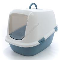 SAVIC LEO XL туалет для кошек закрытый белый-синий