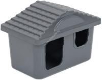 HOMEPET 11 см х 8 см х 7 см домик для грызунов малый пластиковый серый 1х30