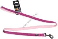 NOBBY CLASSIC PRENO длина 120 см ширина 15-20 мм поводок для собак нейлон малиновый розовый 1х72