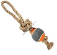 №1 32 см грейфер джутовый веревка с мячом 1х96