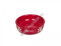 NOBBY DOG 0,46 л 15,5 см х 6,5 см миска красная с рисунком керамика 