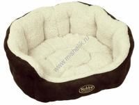 NOBBY TAIKA 86 см х 70 см х 24 см лежак мягкий коричневый бежевый 