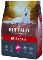MR.BUFFALO HAIR & SKIN CARE 2 кг сухой корм для собак средних и крупных пород лосось 