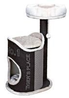 Домик для кошки Susana, искуственная замша/плюш, чёрный, 90 см