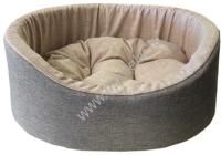 HOMEPET Жаккард Melange №1 43 см х 38 см х 15 см лежак коричнево-розовый для домашних животных