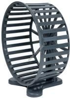 HOMEPET D 14 см колесо для грызунов с подставкой пластиковое серое 