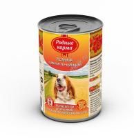 РОДНЫЕ КОРМА 410 г консервы для собак теленок с рисом по-кубански 