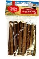 РОДНЫЕ КОРМА 10 шт х 10 см 40 г веточки лиственный MIX для грызунов орех, ива, липа