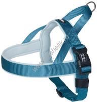 NOBBY CLASSIC PRENO NORWEGIAN грудь 60-76 см + 46 см ширина 25-35 мм шлейка для собак нейлон голубая 1х30