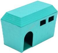 HOMEPET 15 см х 8,5 см х 10 см домик для грызунов пластиковый бирюзовый 1х40