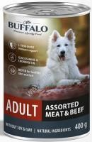MR.BUFFALO ADULT 400 г консервы полноценный влажный корм для собак мясное ассорти с говядиной 