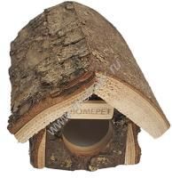 HOMEPET 16 см х 12 см х 10,5 см домик для грызунов избушка деревянный