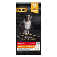PRO PLAN 14 кг сухой корм для взрослых собак средних пород, с высоким содержанием курицы