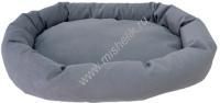 HOMEPET Микровелюр Silver №1 60 см х 45 см х 10 см лежак серый для домашних животных