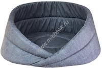 HOMEPET Микровелюр Релакс Leather №2 55 см х 55 см х 27 см лежак пыльно-голубой для домашних животных