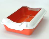 HOMECAT Бюджет 37х27х11,5 см туалет для кошек с бортиком красный