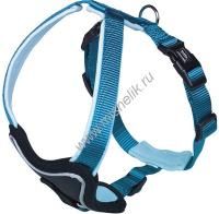 NOBBY CLASSIC PRENO COMFORT грудь 50-60 см ширина 30 мм шлейка для собак нейлон голубая 