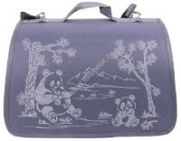 DOGMAN Лира №1 35х23х22 см сумка-переноска цвет серый панда 