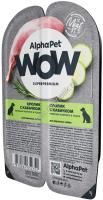 ALPHAPET WOW SUPERPREMIUM 100 гр ламистер влажный корм для взрослых собак кролик с кабачком