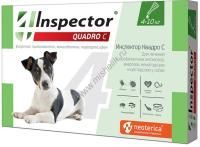 INSPECTOR Quadro С 4-10 кг капли от внешних и внутренних паразитов для собак 1х40