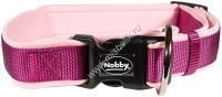 NOBBY CLASSIC длина 50-65 см ширина 25-35 мм ошейник для собак нейлон малиновый розовый 1х48