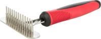 Расческа-грабли с частым зубом, пластик/металл, 8 x 16 см