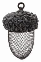 Кормушка для птиц "Желудь", 700 мл/14 x 22 см, коричневый/белый