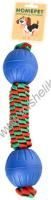 HOMEPET DENTAL TPR Ф 6 см 28 см игрушка для собак два мяча на плетенке для игры на воде