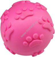 HOMEPET TPR Ф 6 см игрушка для собак мяч с рисунком лапки с пищалкой