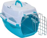 ДАРЭЛЛ Спутник-1 43х29х27,5 см до 9 кг переноска для животных с металлической дверцей, бирюзово-белая 