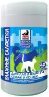 АЙДА ГУЛЯТЬ 40 шт салфетки влажные для лап и шерсти собак и кошек, банка 