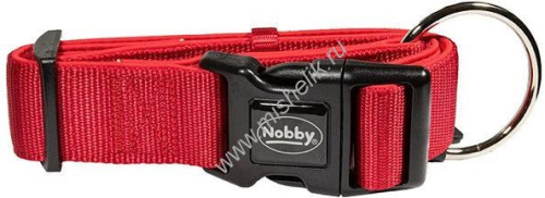 NOBBY CLASSIC PRENO EXTRA длина 55-70 см ширина 38-40 мм ошейник для собак нейлон красный 