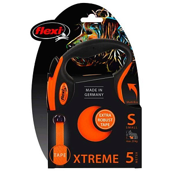 flexi рулетка Xtreme S (до 20 кг) 5 м лента оранжевая