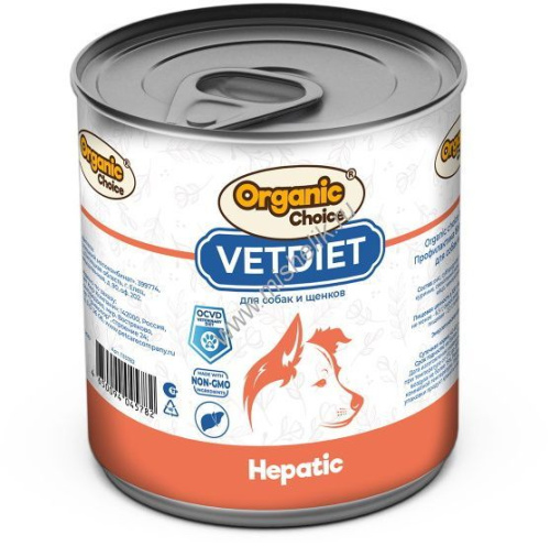 Organic Сhoice VET Hepatic 340 г для собак и щенков профилактика болезней печени 