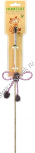 HOMECAT дразнилка для кошек Бантик из пружинки с норкой